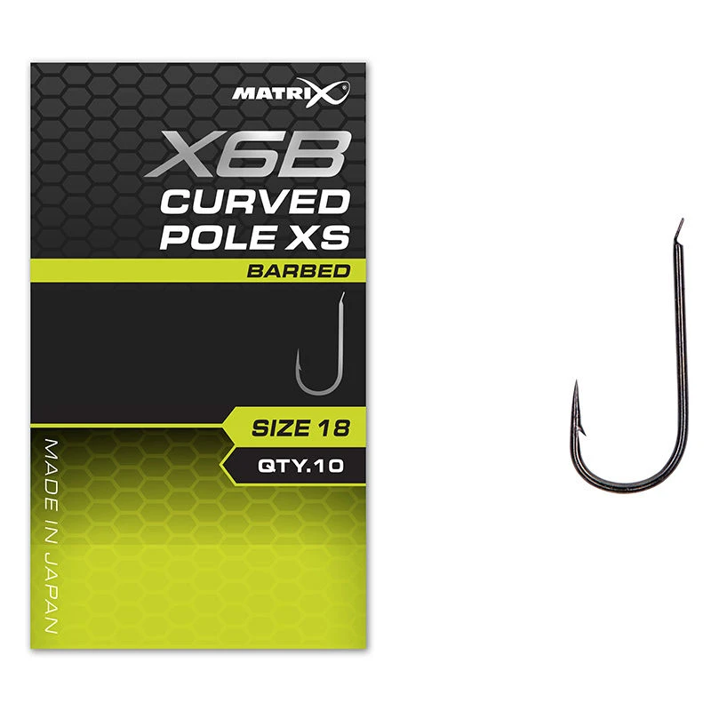 Matrix X6B Curved Pole XS Barbed Spade End Hooks